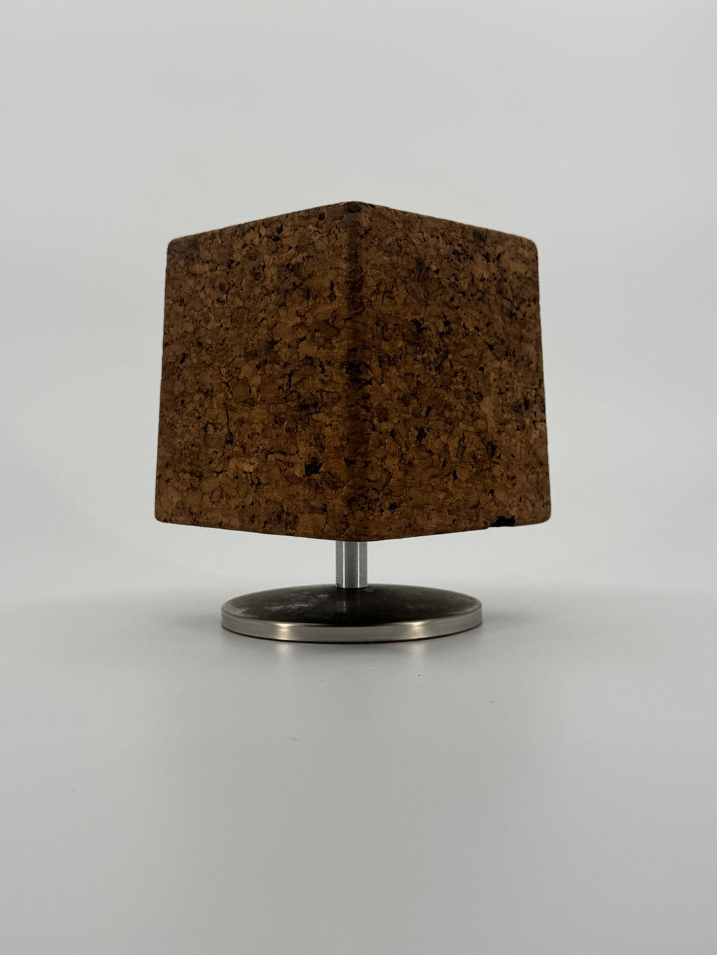 Mid-Century Rotating Cork and Chrome Pen Organizer