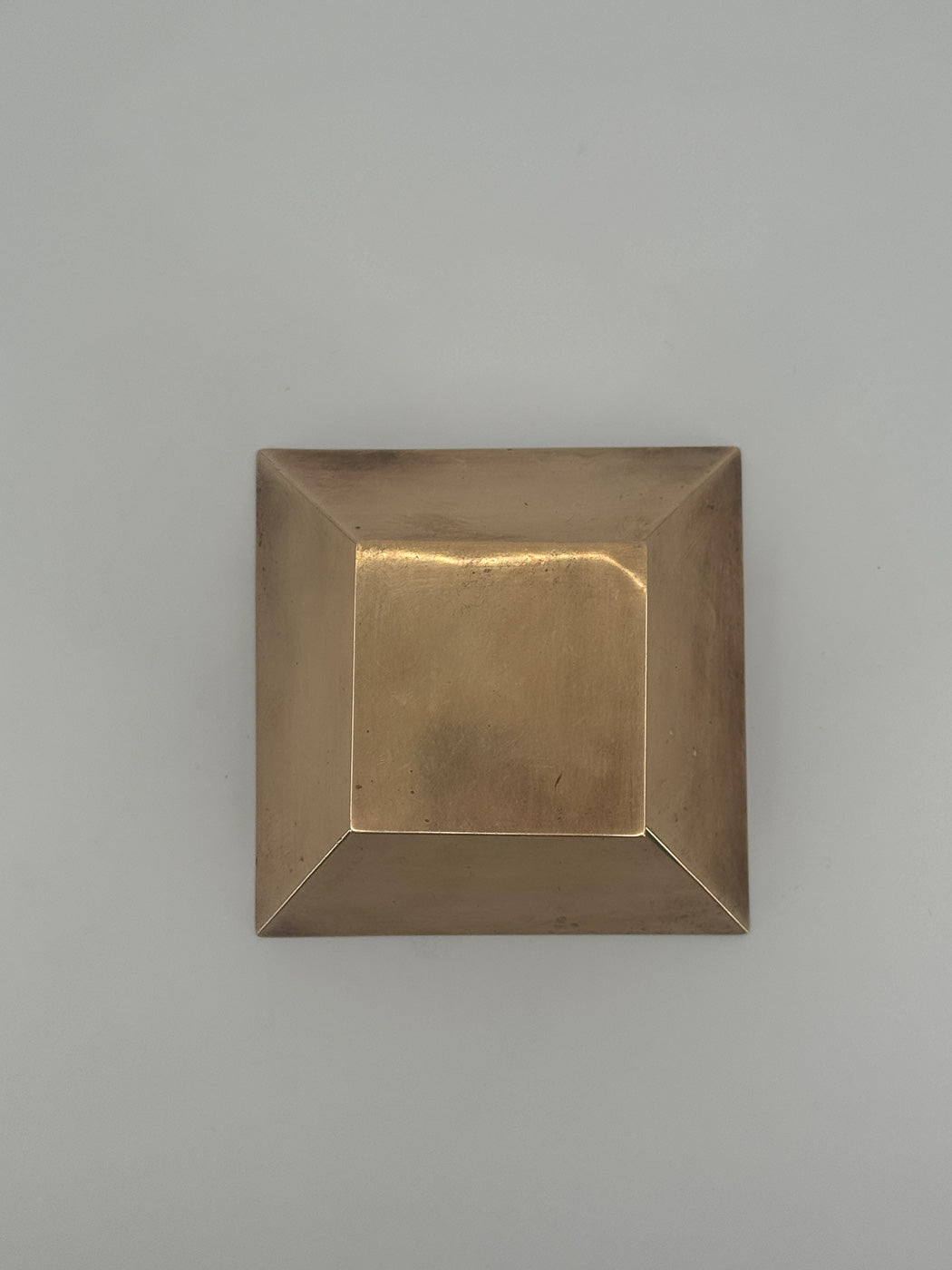 Art Deco Pyramid Brass Inkwell