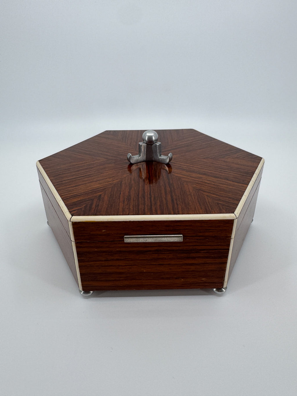 Art Deco Hexagonal Rosewood Box
