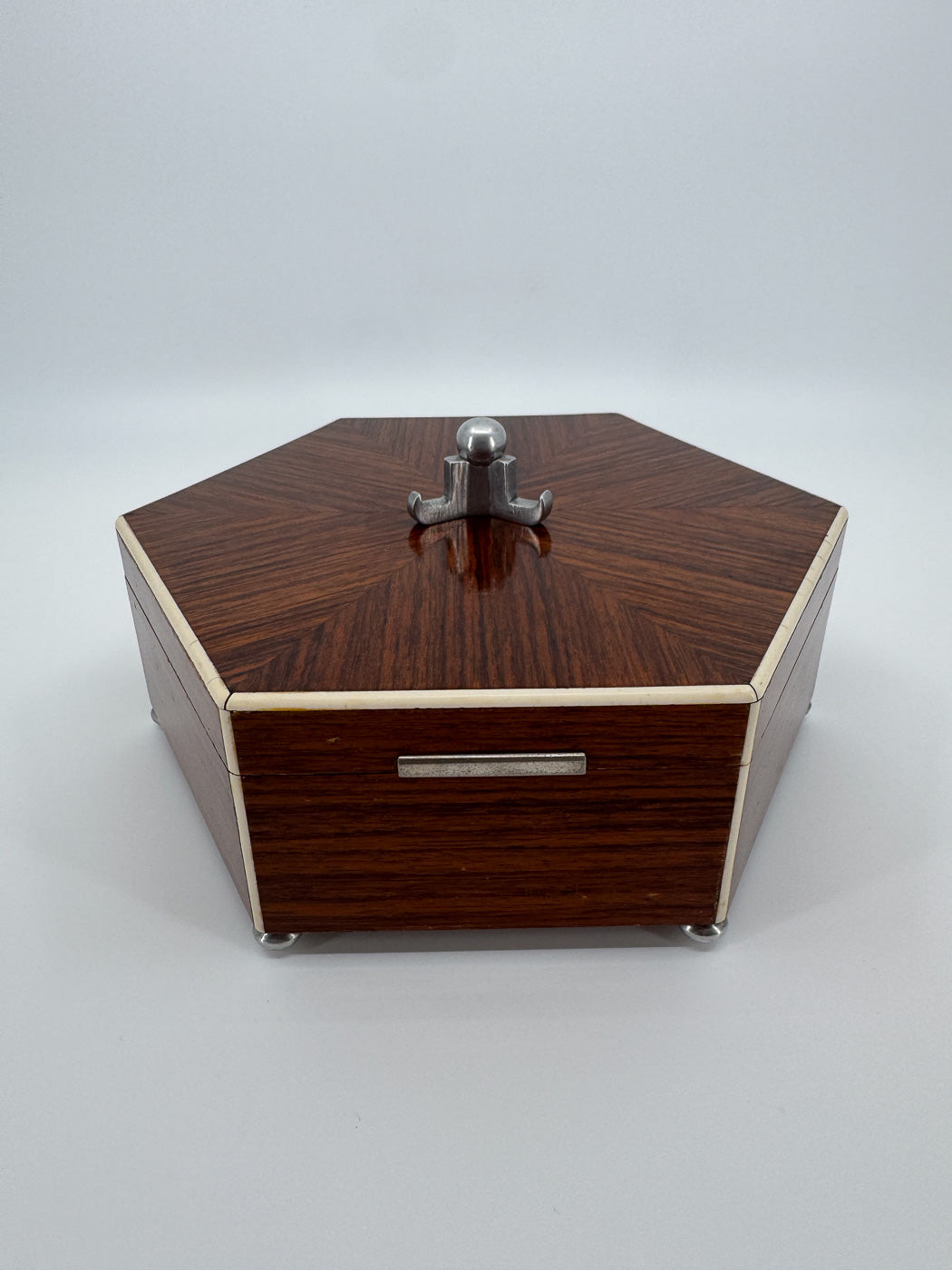 Art Deco Hexagonal Rosewood Box