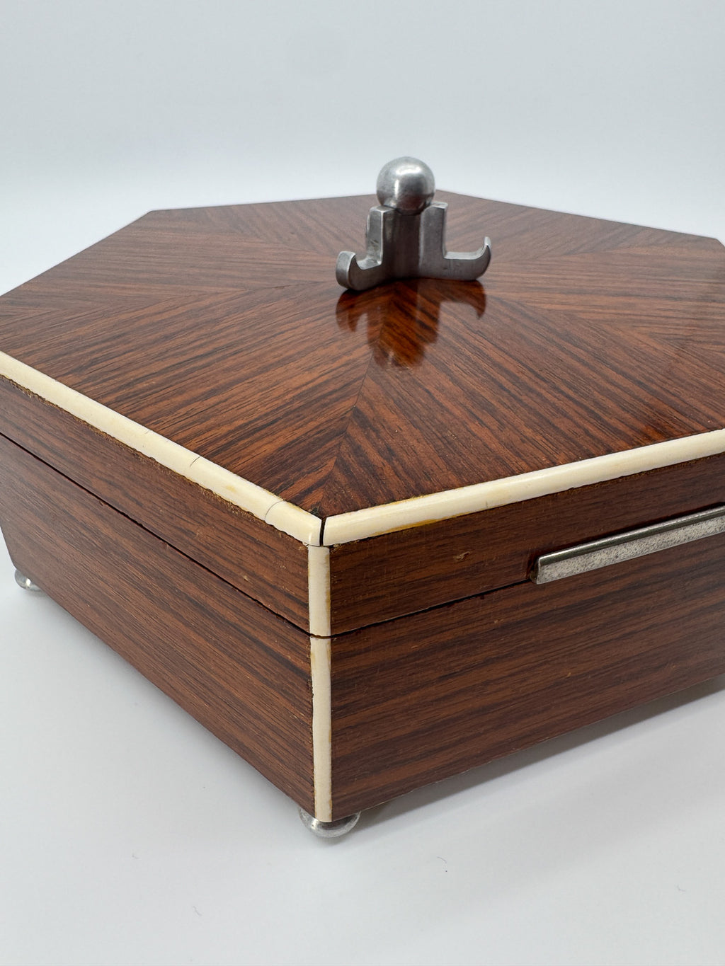 Art Deco Hexagonal Rosewood Box