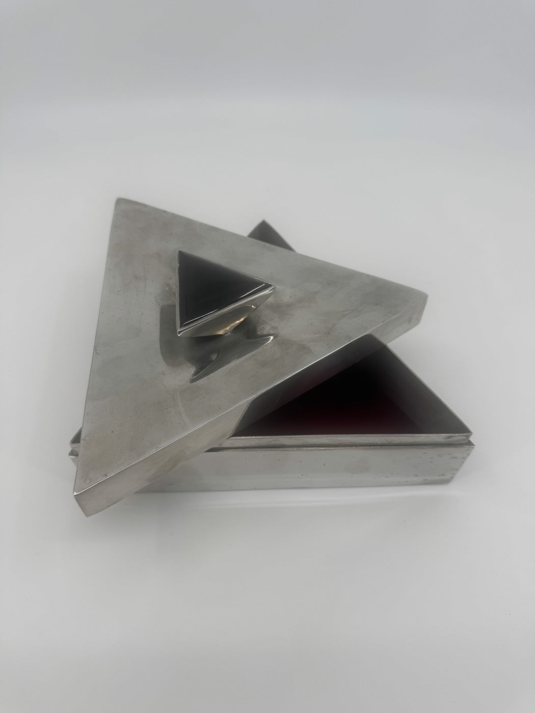 Art Deco Triangular Pewter Box